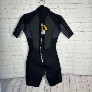 NEW Dakine Quantum 2/2mm Back Zip Shorty Wetsuit Mens Small Black DK22M22QSBZFL